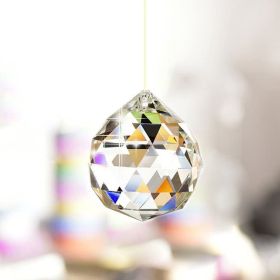 1pc Clear Glass Crystal Ball Prism Pendant