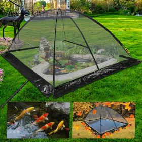 VEVOR Pond Cover Dome, 7x9 FT Garden Pond Net, 1/2 inch Mesh Dome Pond Net Covers with Zipper and Wind Rope